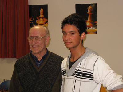 Simultanturnier 2008, Julian mit Bernhard Geissler